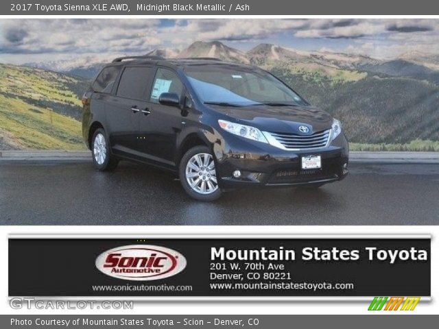 2017 Toyota Sienna XLE AWD in Midnight Black Metallic