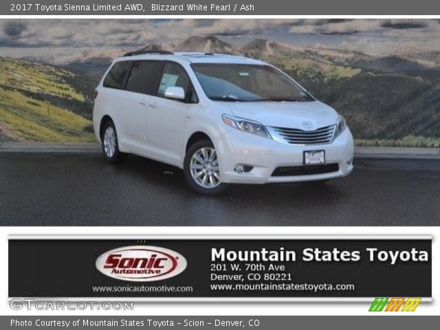 2017 Toyota Sienna Limited AWD in Blizzard White Pearl