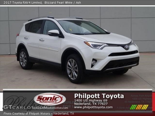 2017 Toyota RAV4 Limited in Blizzard Pearl White