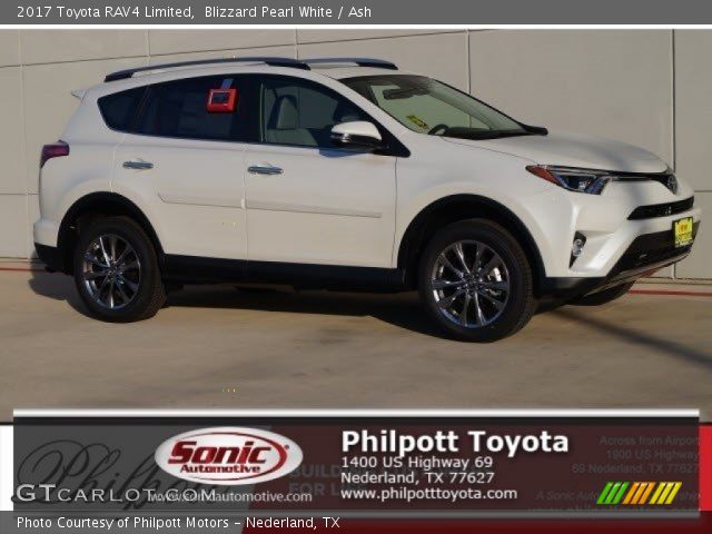 2017 Toyota RAV4 Limited in Blizzard Pearl White