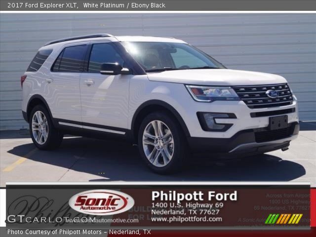 2017 Ford Explorer XLT in White Platinum