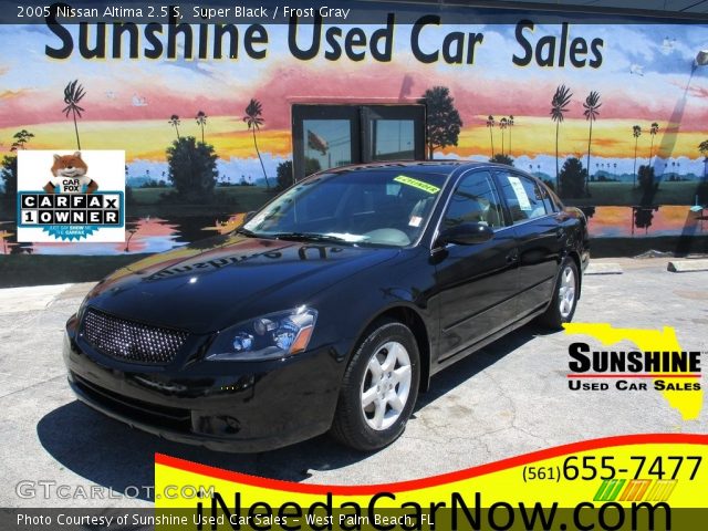 2005 Nissan Altima 2.5 S in Super Black