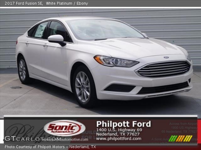 2017 Ford Fusion SE in White Platinum
