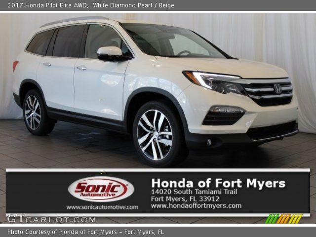 2017 Honda Pilot Elite AWD in White Diamond Pearl