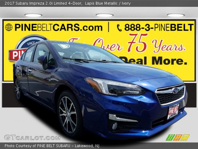 2017 Subaru Impreza 2.0i Limited 4-Door in Lapis Blue Metallic