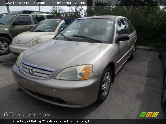 2002 Honda Civic LX Sedan in Titanium Metallic