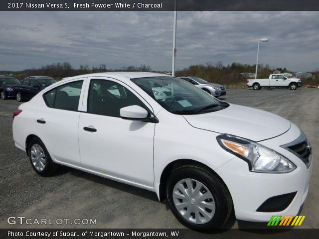 2017 Nissan Versa S in Fresh Powder White