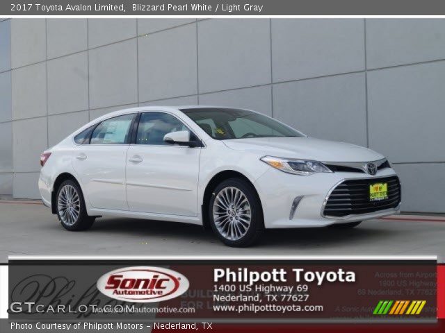2017 Toyota Avalon Limited in Blizzard Pearl White