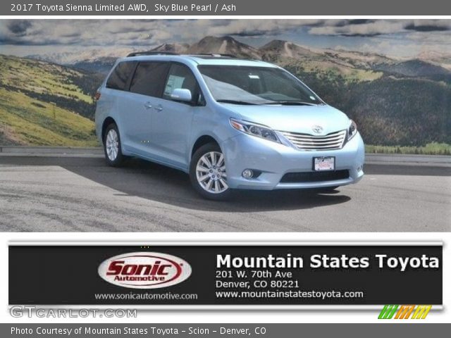 2017 Toyota Sienna Limited AWD in Sky Blue Pearl
