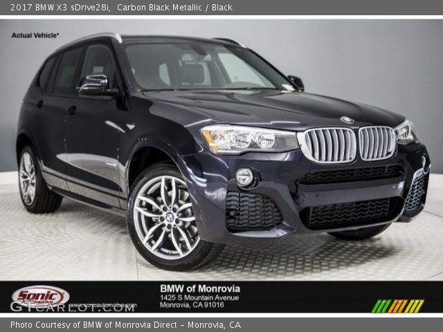 2017 BMW X3 sDrive28i in Carbon Black Metallic