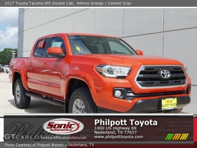 2017 Toyota Tacoma SR5 Double Cab in Inferno Orange