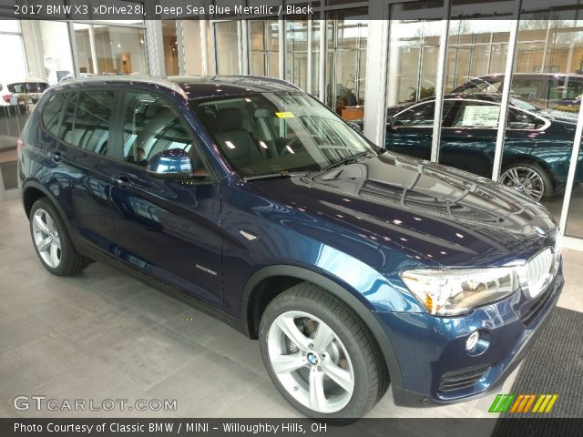 2017 BMW X3 xDrive28i in Deep Sea Blue Metallic