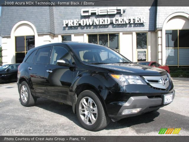 2008 Acura MDX Technology in Formal Black