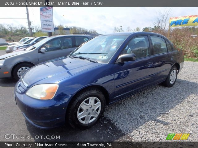 2003 Honda Civic LX Sedan in Eternal Blue Pearl