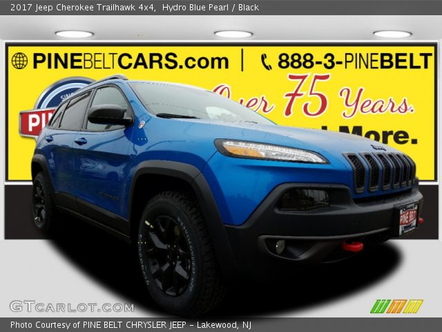 2017 Jeep Cherokee Trailhawk 4x4 in Hydro Blue Pearl