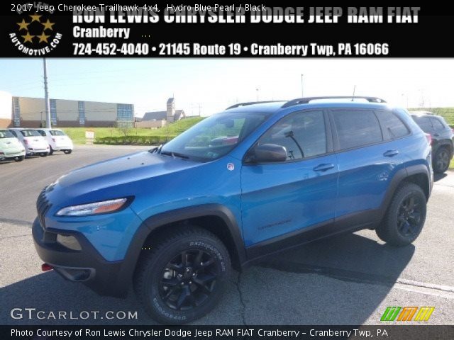 2017 Jeep Cherokee Trailhawk 4x4 in Hydro Blue Pearl