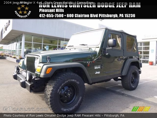 2004 Jeep Wrangler X 4x4 in Shale Green Metallic