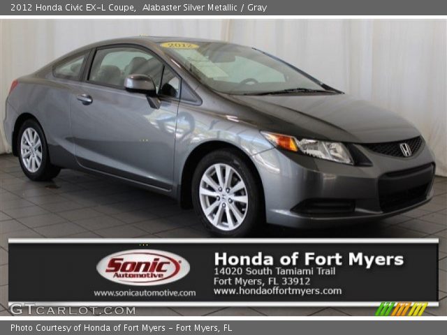 2012 Honda Civic EX-L Coupe in Alabaster Silver Metallic
