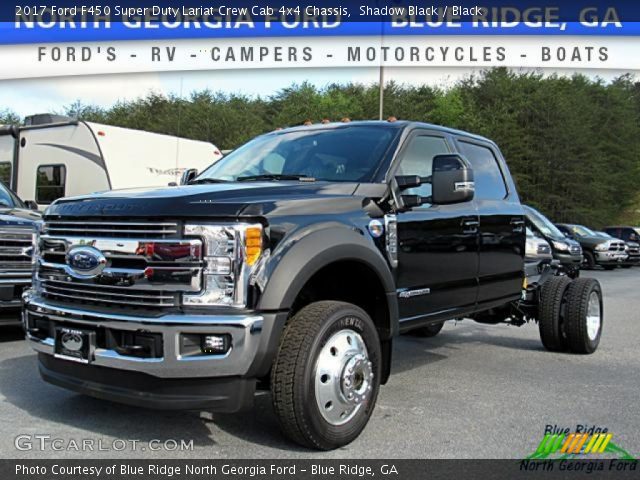 2017 Ford F450 Super Duty Lariat Crew Cab 4x4 Chassis in Shadow Black