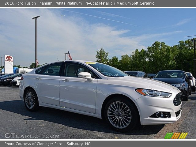 2016 Ford Fusion Titanium in White Platinum Tri-Coat Metallic