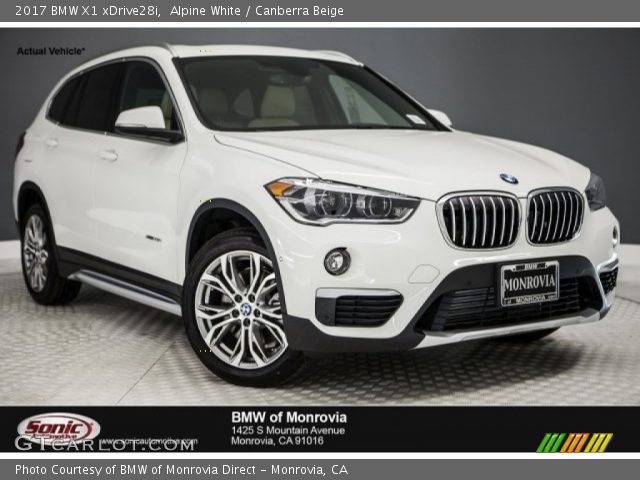 2017 BMW X1 xDrive28i in Alpine White