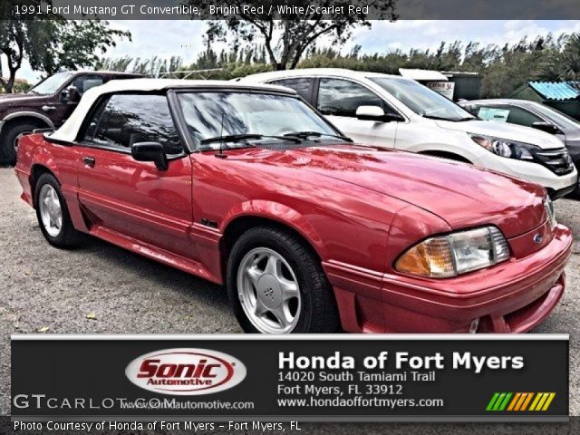 1991 Ford Mustang GT Convertible in Bright Red