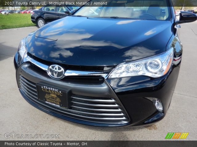 2017 Toyota Camry LE in Midnight Black Metallic