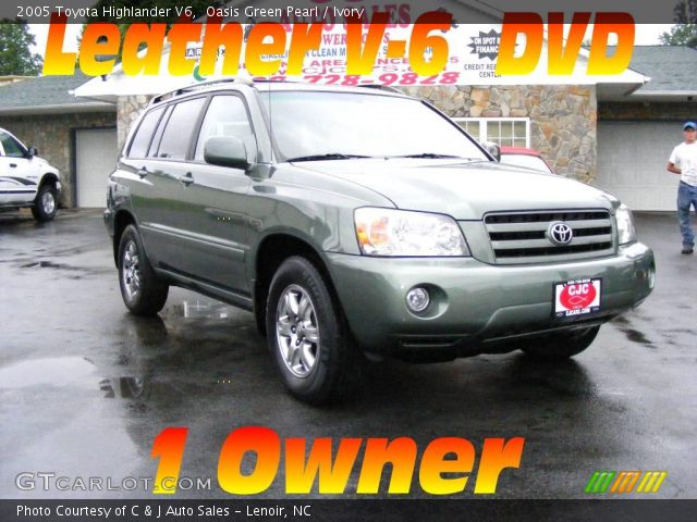 2005 Toyota Highlander V6 in Oasis Green Pearl