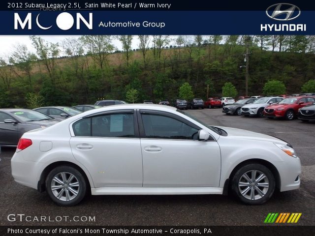 2012 Subaru Legacy 2.5i in Satin White Pearl