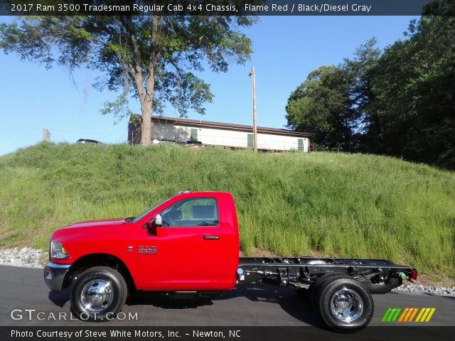 2017 Ram 3500 Tradesman Regular Cab 4x4 Chassis in Flame Red