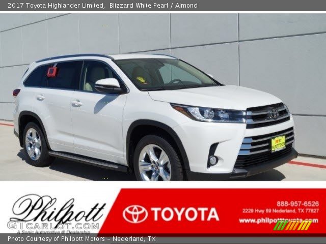 2017 Toyota Highlander Limited in Blizzard White Pearl