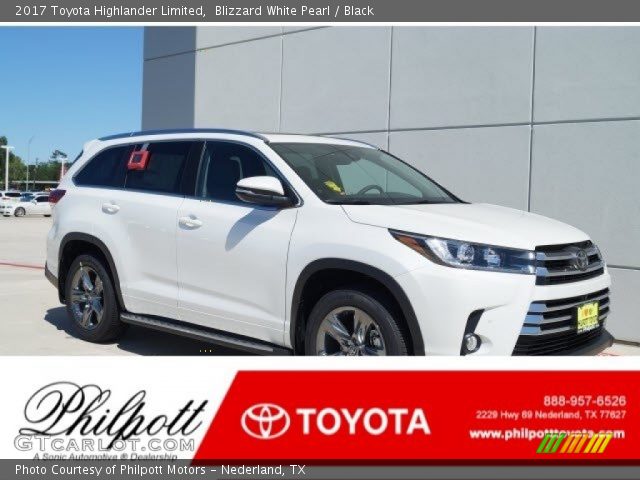 2017 Toyota Highlander Limited in Blizzard White Pearl