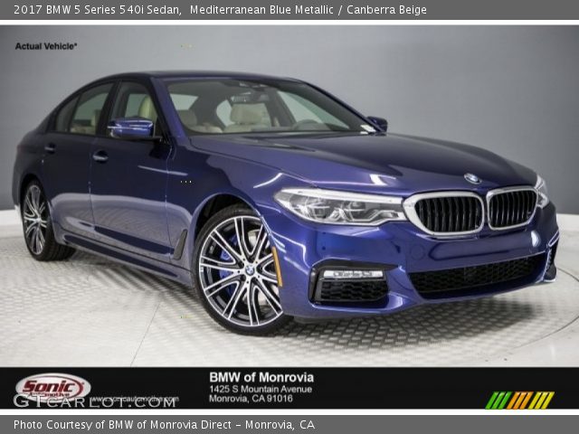 2017 BMW 5 Series 540i Sedan in Mediterranean Blue Metallic