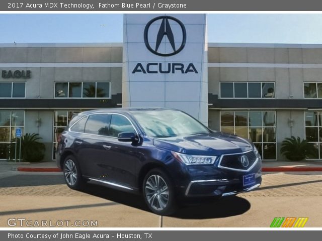 2017 Acura MDX Technology in Fathom Blue Pearl