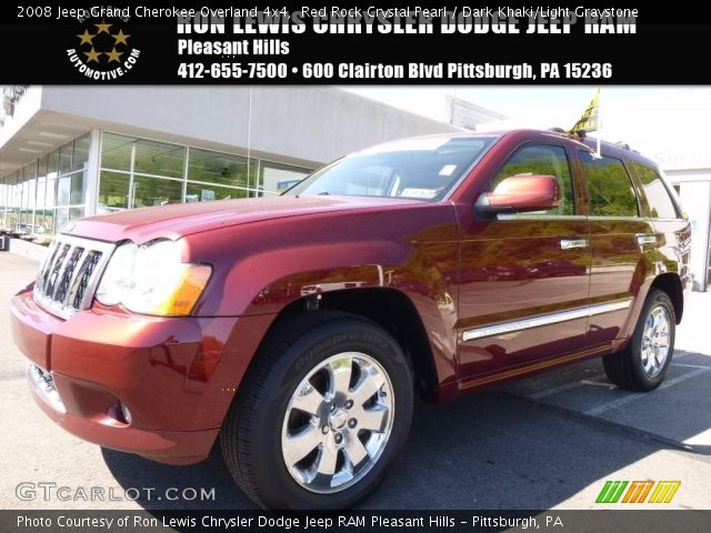 2008 Jeep Grand Cherokee Overland 4x4 in Red Rock Crystal Pearl