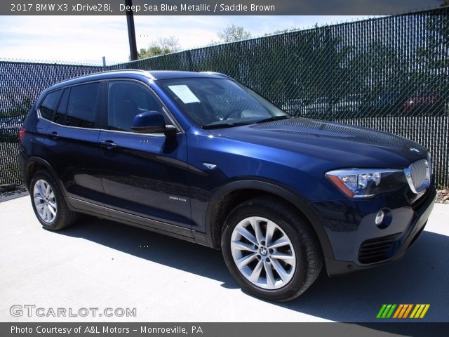 2017 BMW X3 xDrive28i in Deep Sea Blue Metallic