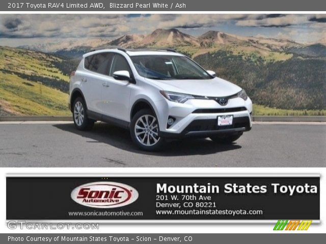 2017 Toyota RAV4 Limited AWD in Blizzard Pearl White