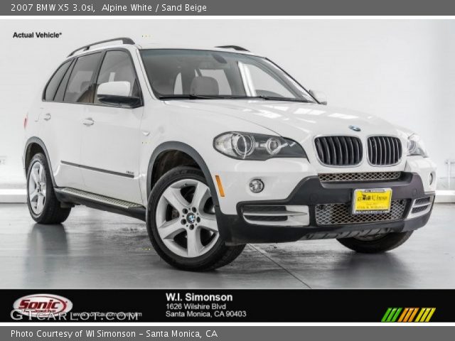 2007 BMW X5 3.0si in Alpine White