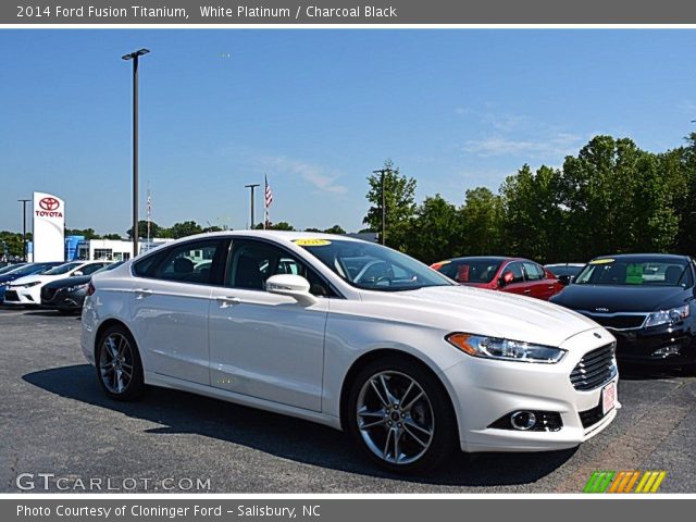 2014 Ford Fusion Titanium in White Platinum