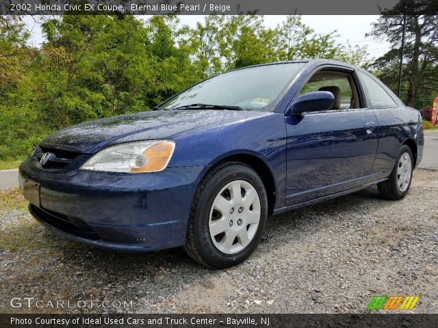 2002 Honda Civic EX Coupe in Eternal Blue Pearl