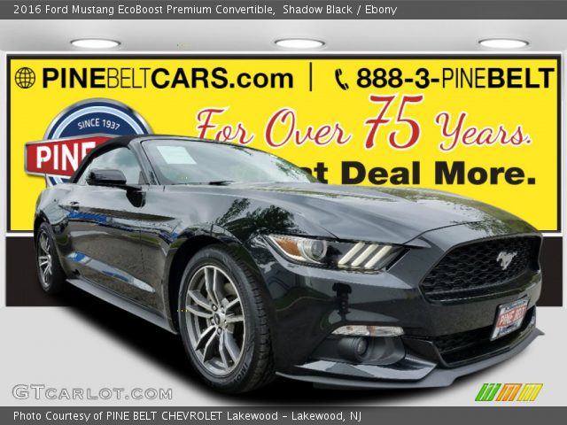 2016 Ford Mustang EcoBoost Premium Convertible in Shadow Black