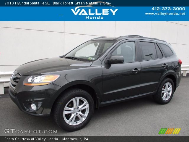 2010 Hyundai Santa Fe SE in Black Forest Green Metallic