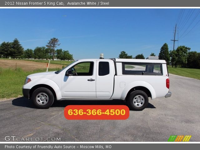 2012 Nissan Frontier S King Cab in Avalanche White