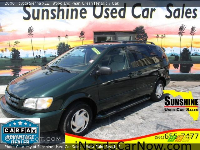 2000 Toyota Sienna XLE in Woodland Pearl Green Metallic