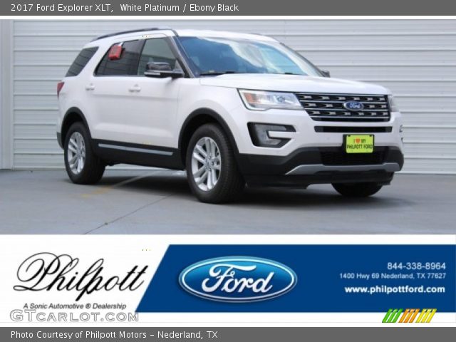 2017 Ford Explorer XLT in White Platinum