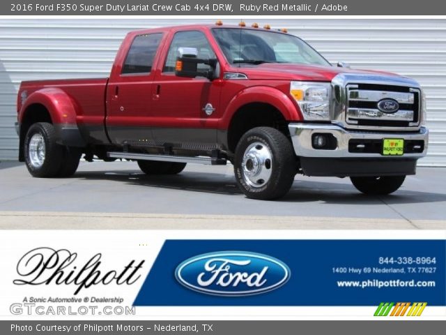 2016 Ford F350 Super Duty Lariat Crew Cab 4x4 DRW in Ruby Red Metallic