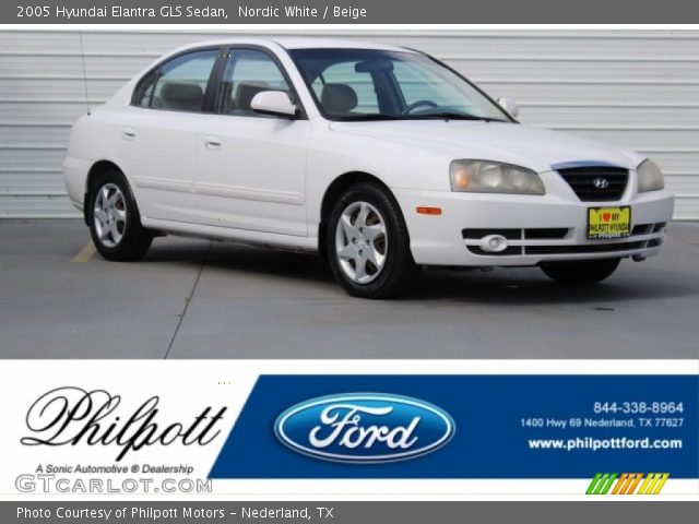 2005 Hyundai Elantra GLS Sedan in Nordic White