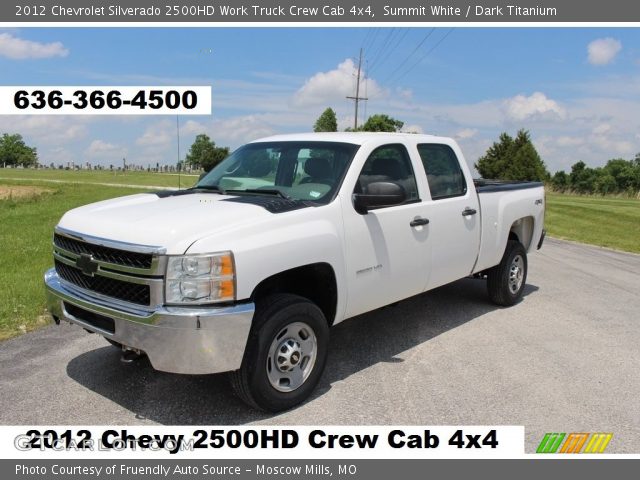 2012 Chevrolet Silverado 2500HD Work Truck Crew Cab 4x4 in Summit White