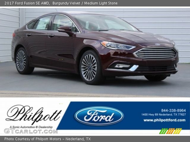 2017 Ford Fusion SE AWD in Burgundy Velvet