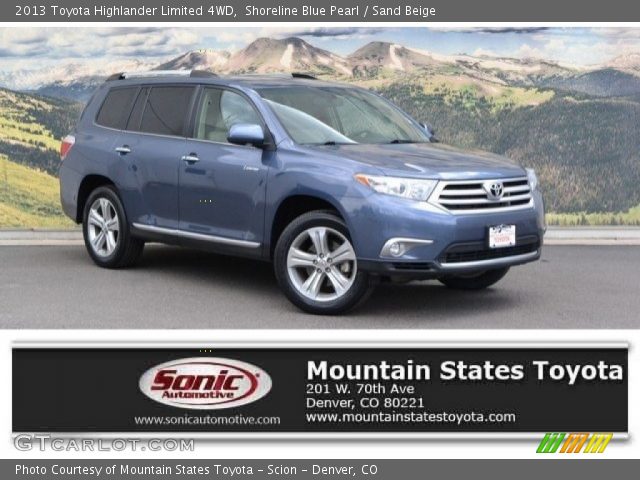 2013 Toyota Highlander Limited 4WD in Shoreline Blue Pearl